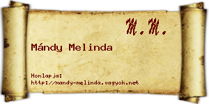 Mándy Melinda névjegykártya